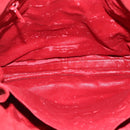 LOEWE Shoulder Bag Suede Red Gold Auth 160681-11