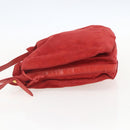 LOEWE Shoulder Bag Suede Red Gold Auth 160681-3
