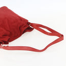 LOEWE Shoulder Bag Suede Red Gold Auth 160681-7