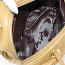 LOEWE anagram Hand Bag Leather Green Gold Auth 160682-11