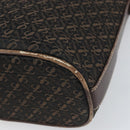 LOEWE anagram Shoulder Bag Nylon Brown Gold Auth 160683-9