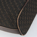 LOEWE anagram Shoulder Bag Nylon Brown Gold Auth 160683-16