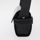 Salvatore Ferragamo Gancini Shoulder Bag Enamel Black Silver Auth 160684-4