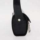 Salvatore Ferragamo Gancini Shoulder Bag Enamel Black Silver Auth 160684-5