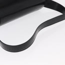 Salvatore Ferragamo Gancini Shoulder Bag Enamel Black Silver Auth 160684-7