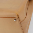 Salvatore Ferragamo Gancini Tote Bag Leather Beige Gold Auth 160685-13