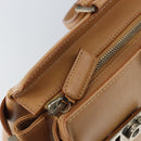 Salvatore Ferragamo Gancini Tote Bag Leather Beige Gold Auth 160685-16