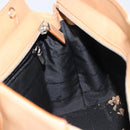 Salvatore Ferragamo Gancini Tote Bag Leather Beige Gold Auth 160685-19