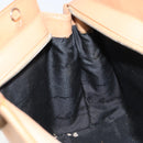 Salvatore Ferragamo Gancini Tote Bag Leather Beige Gold Auth 160685-20