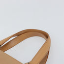 Salvatore Ferragamo Gancini Tote Bag Leather Beige Gold Auth 160685-8