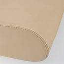Salvatore Ferragamo Gancini Shoulder Bag Leather Beige Silver Auth 160686-14