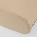 Salvatore Ferragamo Gancini Shoulder Bag Leather Beige Silver Auth 160686-16