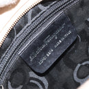 Salvatore Ferragamo Gancini Shoulder Bag Leather Beige Silver Auth 160686-12