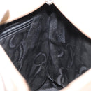 Salvatore Ferragamo Gancini Shoulder Bag Leather Beige Silver Auth 160686-19