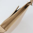 Salvatore Ferragamo Gancini Shoulder Bag Leather Beige Silver Auth 160686-6