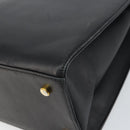 Salvatore Ferragamo Gancini Shoulder Bag Leather Black Gold Auth 160687-12
