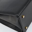 Salvatore Ferragamo Gancini Shoulder Bag Leather Black Gold Auth 160687-13