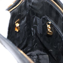 Salvatore Ferragamo Gancini Shoulder Bag Leather Black Gold Auth 160687-19
