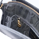 Salvatore Ferragamo Gancini Shoulder Bag Leather Black Gold Auth 160687-20