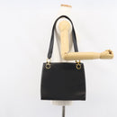 Salvatore Ferragamo Gancini Shoulder Bag Leather Black Gold Auth 160687-23