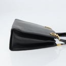 Salvatore Ferragamo Gancini Shoulder Bag Leather Black Gold Auth 160687-4