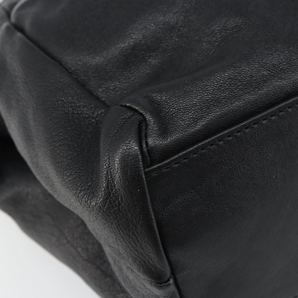 Salvatore Ferragamo Vala Hand Bag Leather 2way Black Auth 160688