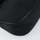 Salvatore Ferragamo Gancini Shoulder Bag Canvas Black Auth 160690A-14