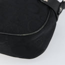 Salvatore Ferragamo Gancini Shoulder Bag Canvas Black Auth 160690A-15