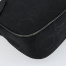 Salvatore Ferragamo Gancini Shoulder Bag Canvas Black Auth 160690A-16