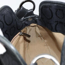 Salvatore Ferragamo Gancini Shoulder Bag Canvas Black Auth 160690A-17