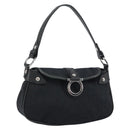 Salvatore Ferragamo Gancini Shoulder Bag Canvas Black Auth 160690A-1