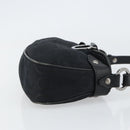 Salvatore Ferragamo Gancini Shoulder Bag Canvas Black Auth 160690A-3