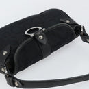 Salvatore Ferragamo Gancini Shoulder Bag Canvas Black Auth 160690A-6