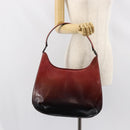 Salvatore Ferragamo Gancini Schultertasche Lackleder Rot Silber Orig. 160692-20