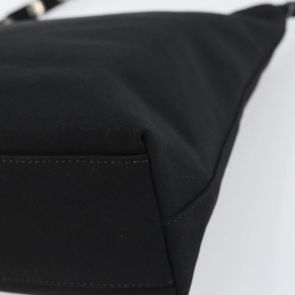 Salvatore Ferragamo Vala Shoulder Bag Nylon Black Auth 160693