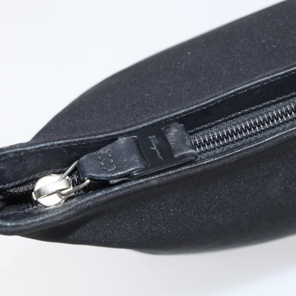 Salvatore Ferragamo Vala Shoulder Bag Nylon Black Auth 160693