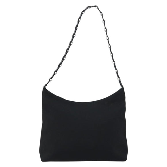 Salvatore Ferragamo Vala Shoulder Bag Nylon Black Auth 160693
