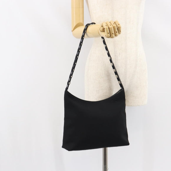 Salvatore Ferragamo Vala Shoulder Bag Nylon Black Auth 160693