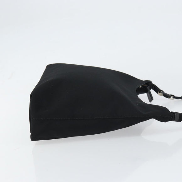 Salvatore Ferragamo Vala Shoulder Bag Nylon Black Auth 160693