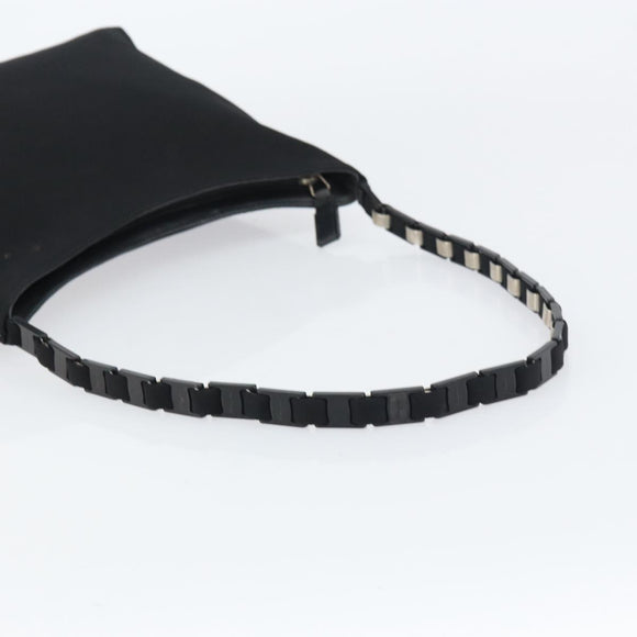 Salvatore Ferragamo Vala Shoulder Bag Nylon Black Auth 160693