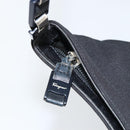 Salvatore Ferragamo Vala Shoulder Bag Nylon Black Auth 160694-10