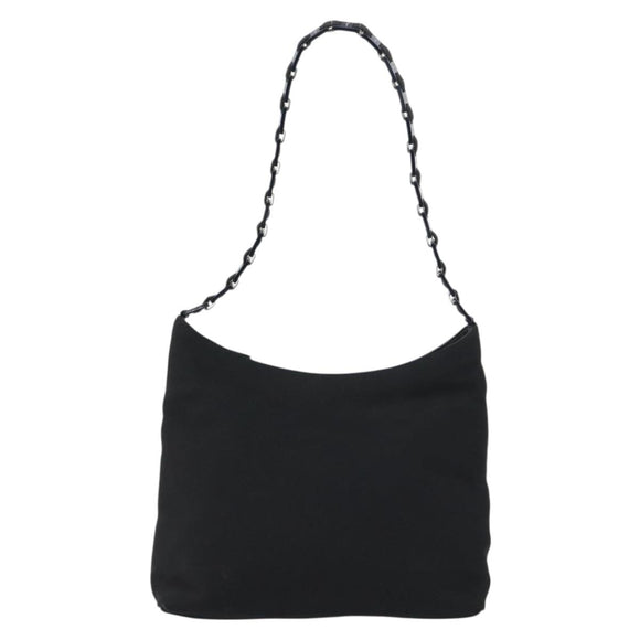 Salvatore Ferragamo Vala Shoulder Bag Nylon Black Auth 160694
