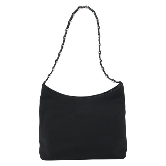 Salvatore Ferragamo Vala Shoulder Bag Nylon Black Auth 160694