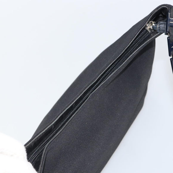 Salvatore Ferragamo Vala Shoulder Bag Nylon Black Auth 160694