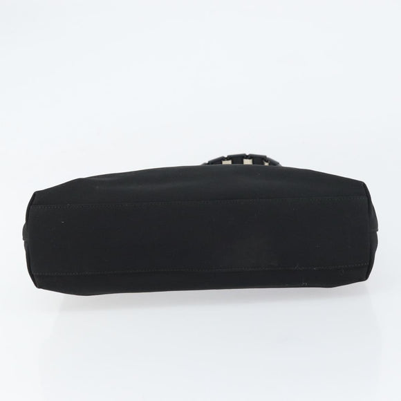 Salvatore Ferragamo Vala Shoulder Bag Nylon Black Auth 160694