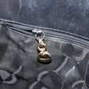 Salvatore Ferragamo Vala Shoulder Bag Canvas Black Gold Auth 160695-18