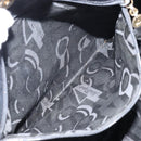 Salvatore Ferragamo Vala Shoulder Bag Canvas Black Gold Auth 160695-19
