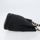 Salvatore Ferragamo Vala Shoulder Bag Canvas Black Gold Auth 160695-4