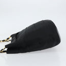 Salvatore Ferragamo Vala Shoulder Bag Canvas Black Gold Auth 160695-5