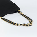 Salvatore Ferragamo Vala Shoulder Bag Canvas Black Gold Auth 160695-7